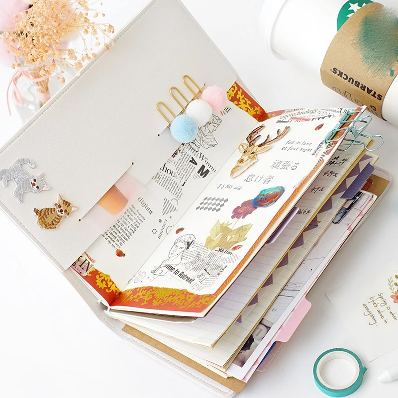 Traveler Notebook Leather Planners Creative DIY Travel Journal Notepads TN Sprial Recording Daily Memos Notebooks Gifts | Канцтовары для