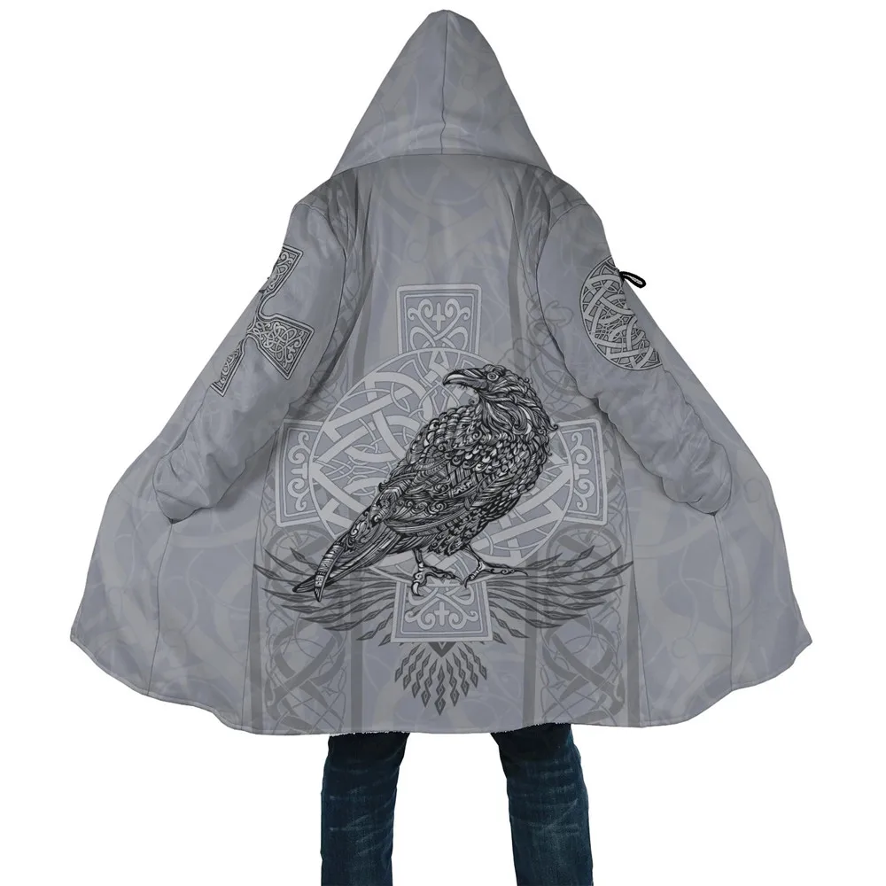 Fenrir Blood Cloak Tattoo Style Толстовка с 3D принтом для мужчин и женщин Зимняя флисовая