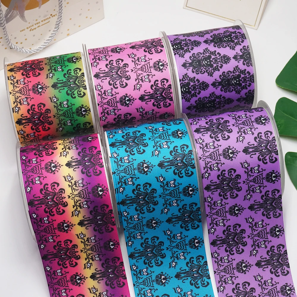 

10 ярдов, 3 дюйма, 75 мм, мультяшный принт, корсажная лента для бантов для волос, «сделай сам», ремесла, аксессуары ручной работы 56064