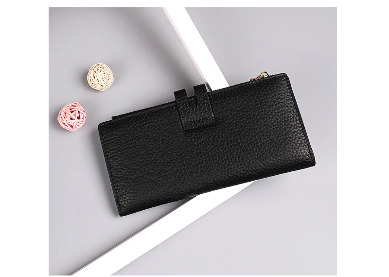 Fashion Genuine Leather Wallet Coin Purse Girl Women Wallets With Phone Case Long Clutch Bags Female Card Holder Cartera Mujer