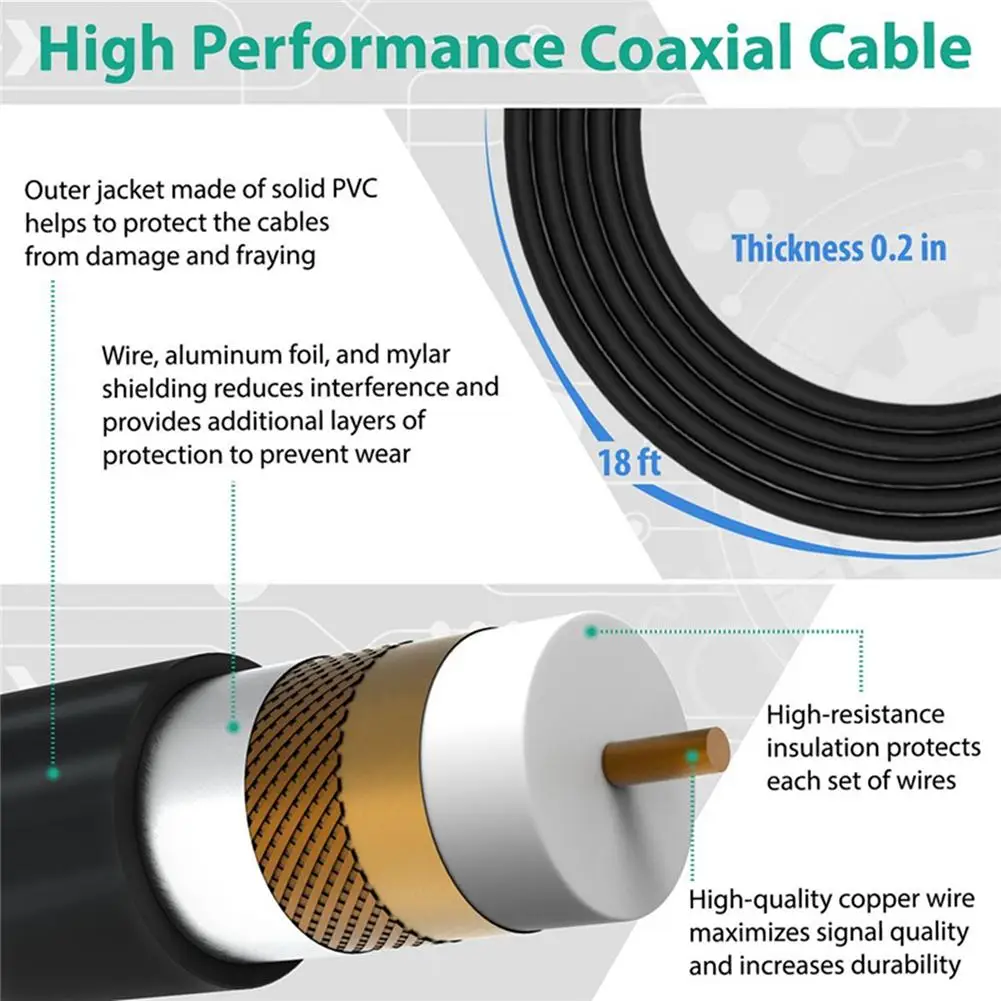 

1180 Miles 4K Digital HDTV Indoor TV Antenna for Signal Booster TV Radius Connector Surf Fox Antena HD TV Antennas Aerial Black