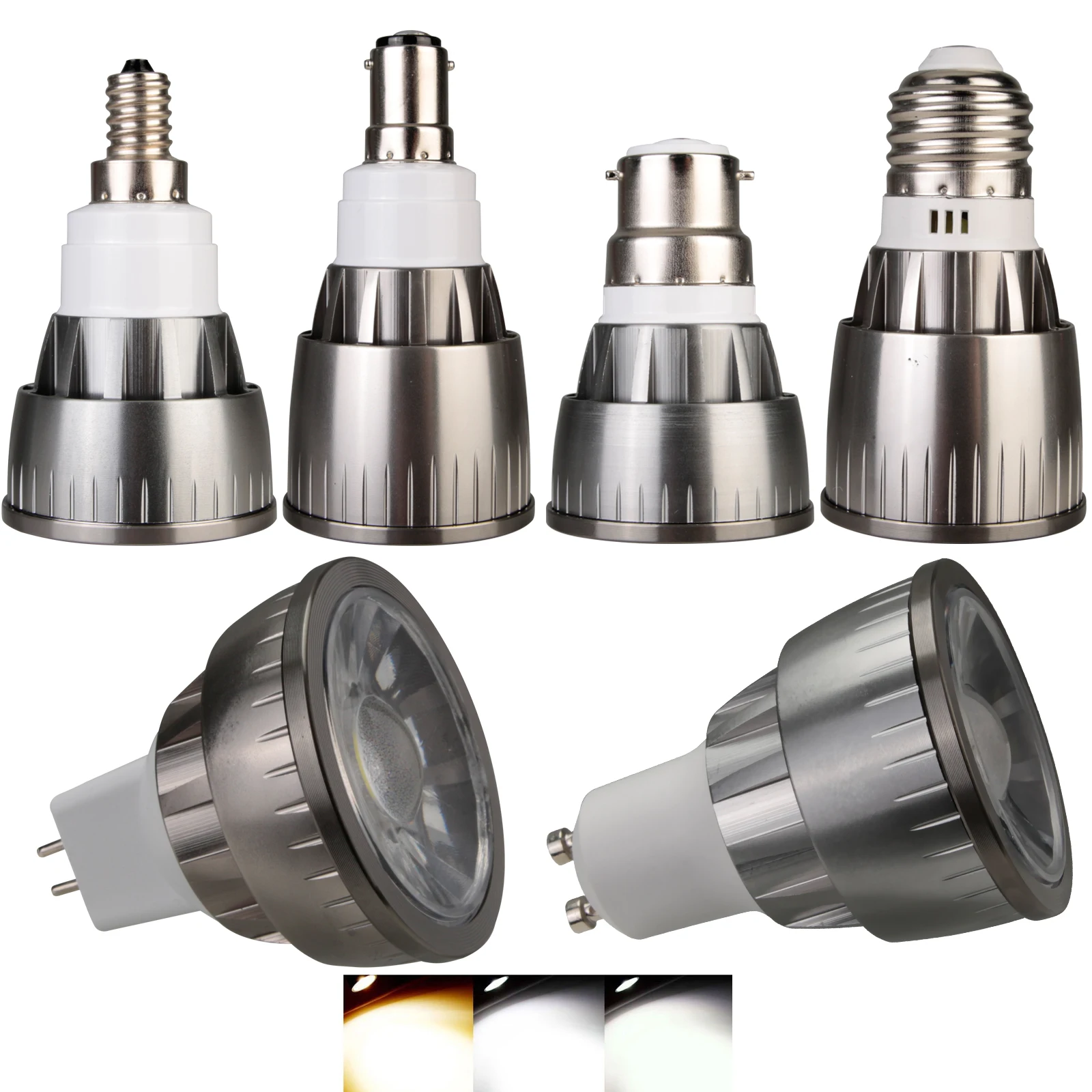 

Dimmable E27 E12 E14 B22 B15 GU5.3 GU10 COB LED Spotlights Bulbs 7W 9W 12W 110V 220V 230V 240V Spot Lights Bright Home Lamps