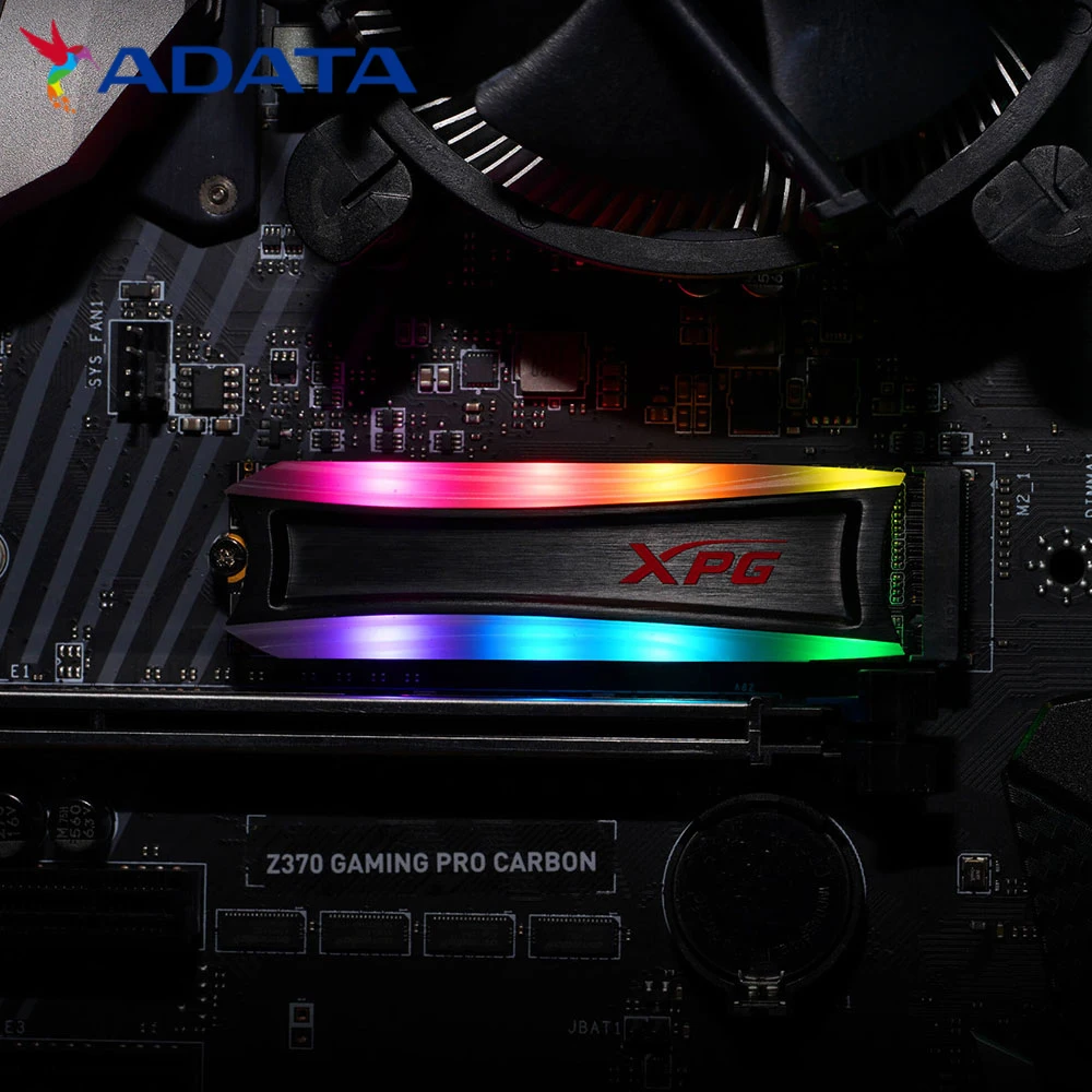 ADATA XPG S40G RGB 3D NAND PCIe 256 ГБ 512 1 ТБ настраиваемые световые эффекты Gen3x4 NVMe 3 M.2 2280