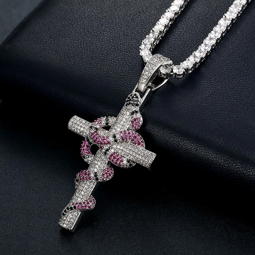 Ожерелье и подвеска в виде змеи с животными 4 мм цепь для тенниса золотого цвета