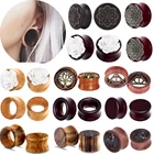 1 пара, деревянные затычки для ушей в виде цветов и детской лампы, 8-20 мм, затычки для туннелей для ушей из дерева, затычки для растяжки ушей, затычки для растяжки ушей