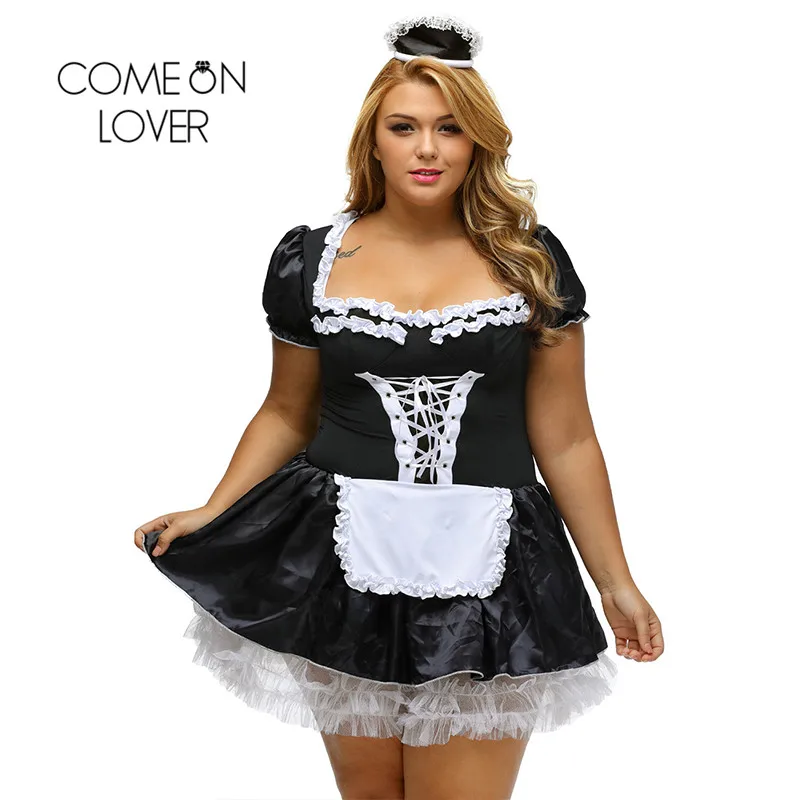 Платье Comeonlover сатиновое для Хэллоуина французская девушка взрослых женское