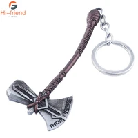 movie weapon stormbreaker hammer keychain for fans cosplay prop key ring car trends pendant accessories
