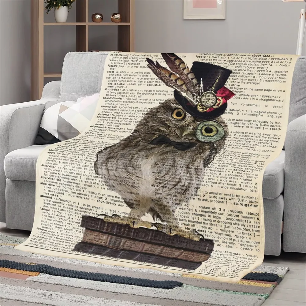 

3D яркое одеяло с рисунком совы, искусственное одеяло, дорожное постельное белье, флисовое плюшевое покрывало для кровати, домашний текстиль...