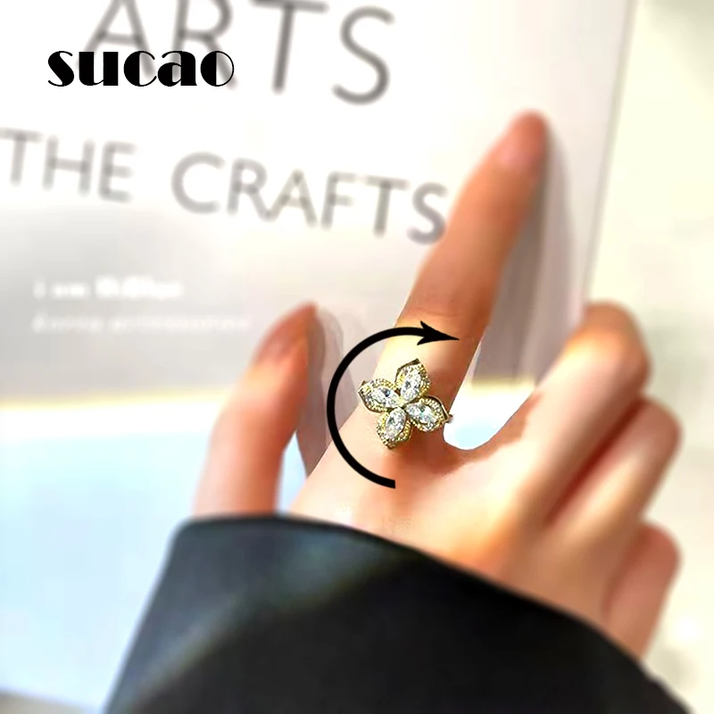 Вращающееся кольцо для облегчения тревоги Rock Спиннер клик тонкий клевер