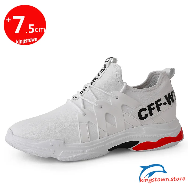 

Кроссовки для мужчин, увеличивающая рост обувь, увеличивающая рост, обувь для мужчин, увеличивающая рост, стелька 6 см, Белая обувь, черная об...