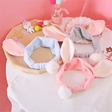 Tiara de coelho com pelúcia coral, faixa de cabelo fofa para mulheres, versão coreana, outono e inverno (2)