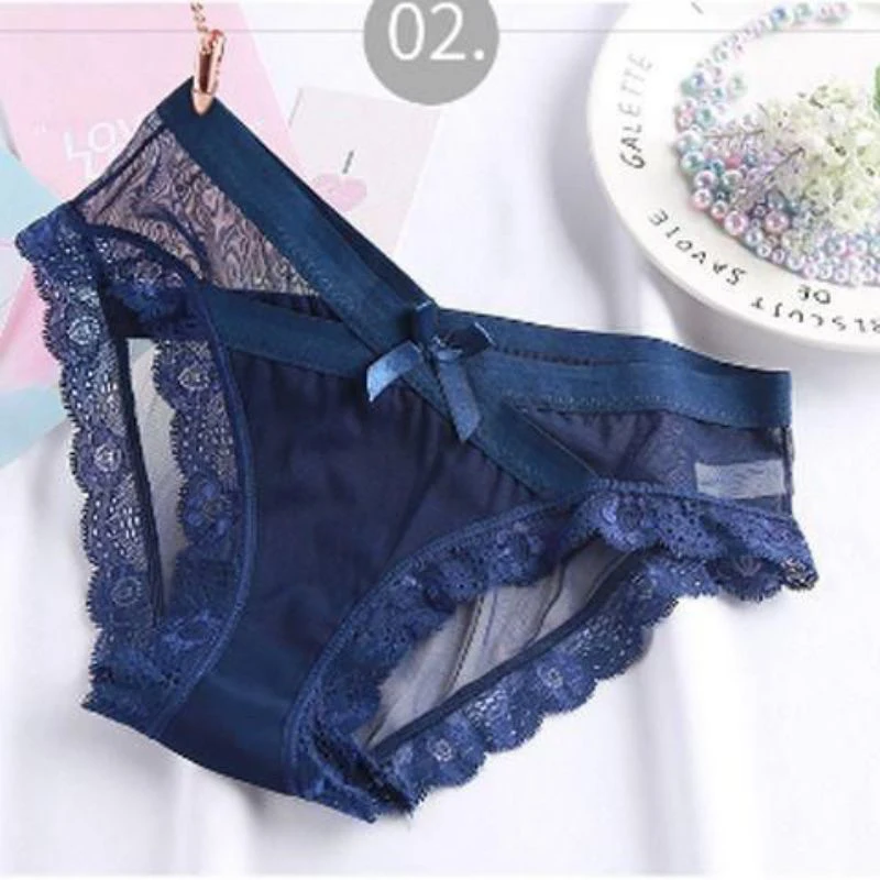 Женские сексуальные кружевные прозрачные трусики с вышивкой женские сетчатые