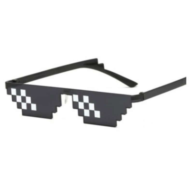 

Thug Life Mosaic Glasses Sunglasses Men Women 8 Bit Coding Pixel Trendy Cool Super Party Funny Vintage Shades Eyewear Wholesale