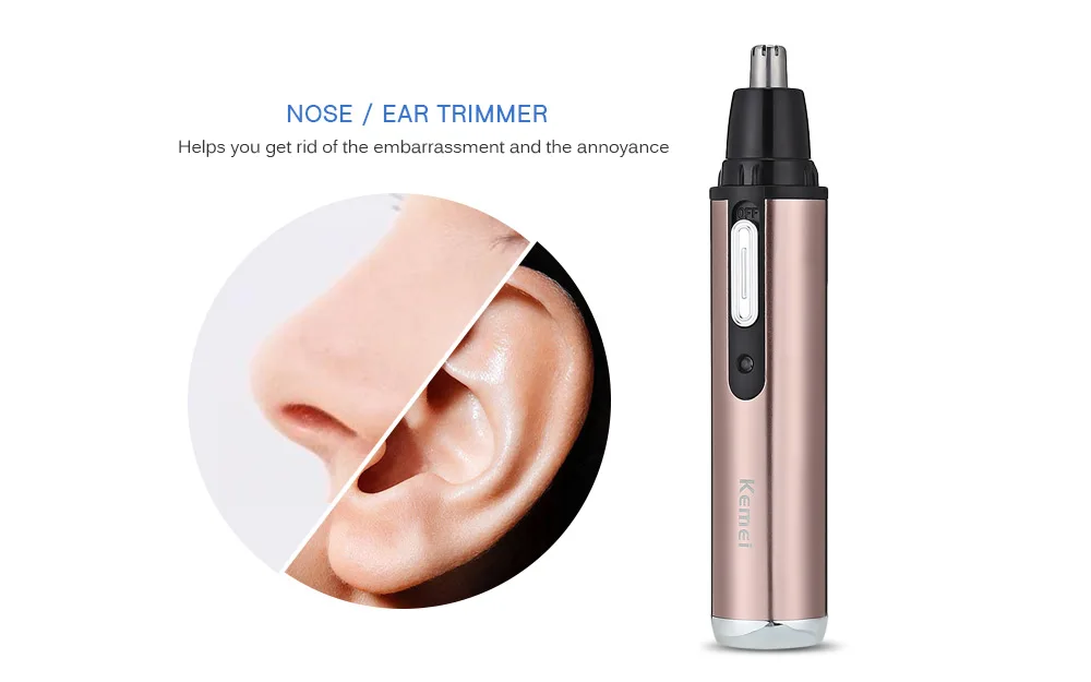 

Kemei Electric 3 in 1 Rechargeable Nose Ear Hair Trimmer Personal Shaver Clipper Cleaner Razor Removal Shaving Face Care Tool 35