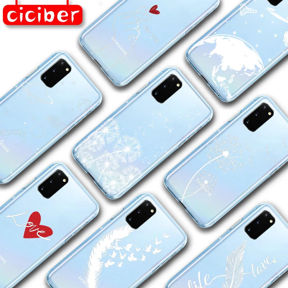 

Dandelion Earth Case for Samsung S21 S10 S9 S8 S20 Plus Ultra A51 A50 A71 A70 A21S A02S A72 52 NOTE 20 10 9 Plus Soft TPU Fundas