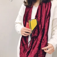 winter velvet soft scarf women keep warm functional pocket storage ring scarives cachecol feminino rz