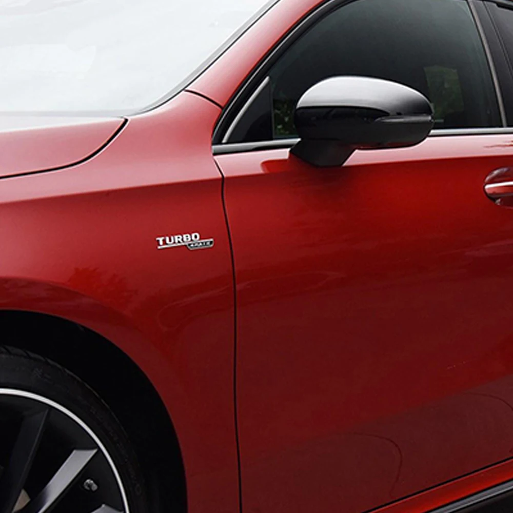 Наклейки на переднее крыло автомобиля 2 шт. эмблема Turbo 4matic + Red Plus для Mercedes Benz AMG