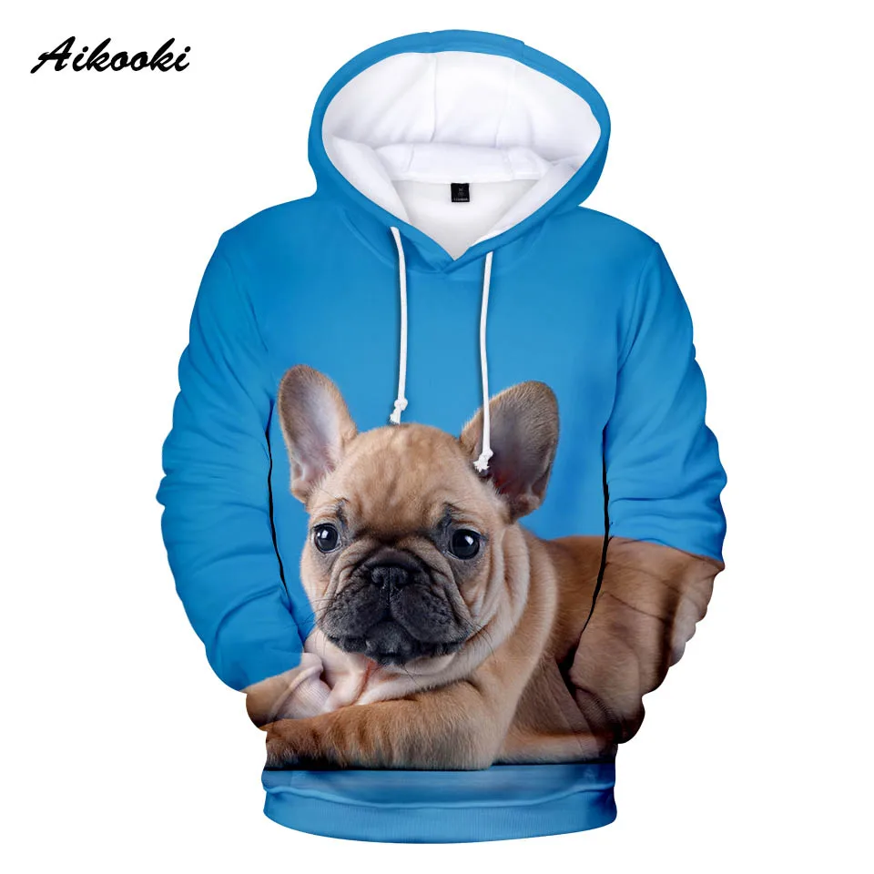 

Aikooki Hot Sale French Bulldog Hoodies Mens Fashion Casual Winter Hoodie 3D Full Print Cute Dog Brand Design Womens Sweatshirts
