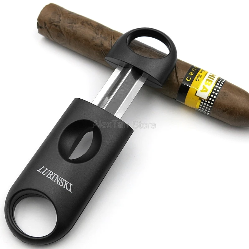 COHIBA брендовые пластиковые v-образные сигары резак острые сигареты резка металла нержавеющая сталь лезвия гаджеты сигары