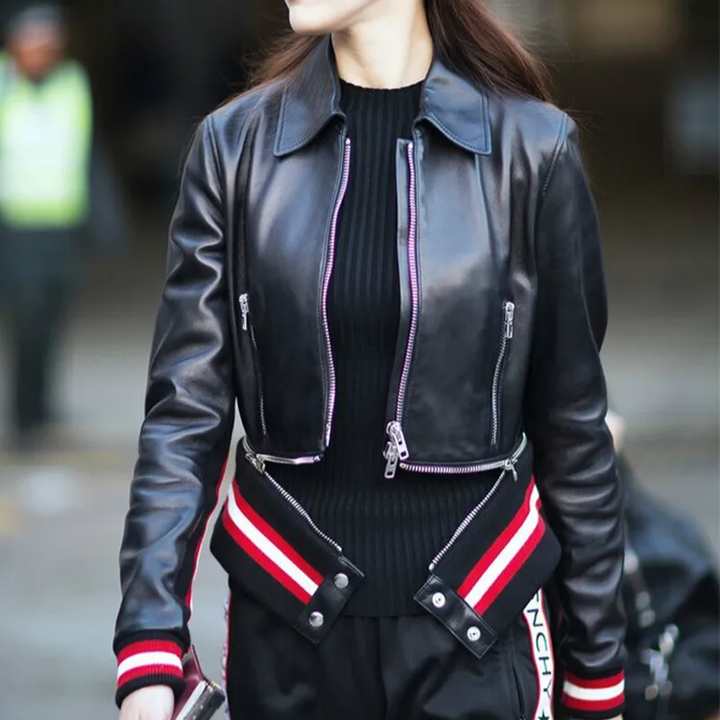 Женское пальто из натуральной овечьей кожи осенне зимняя куртка женская одежда