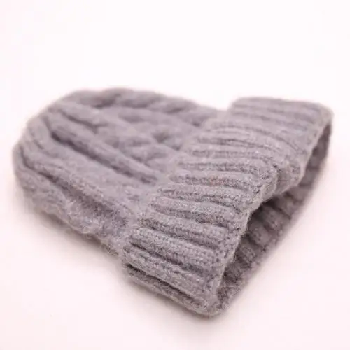 Dark Gray Однотонные вязаные теплые мягкие трендовые шапки, Женский тюрбан, головной убор, шапка s, Осень-зима, женская шапка, твист, простая шапка, подарок на день рождения - Цвет: Dark Gray