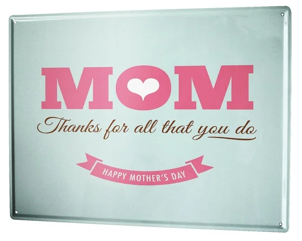 

Tin Sign Nostalgic Motif Mom Thanks