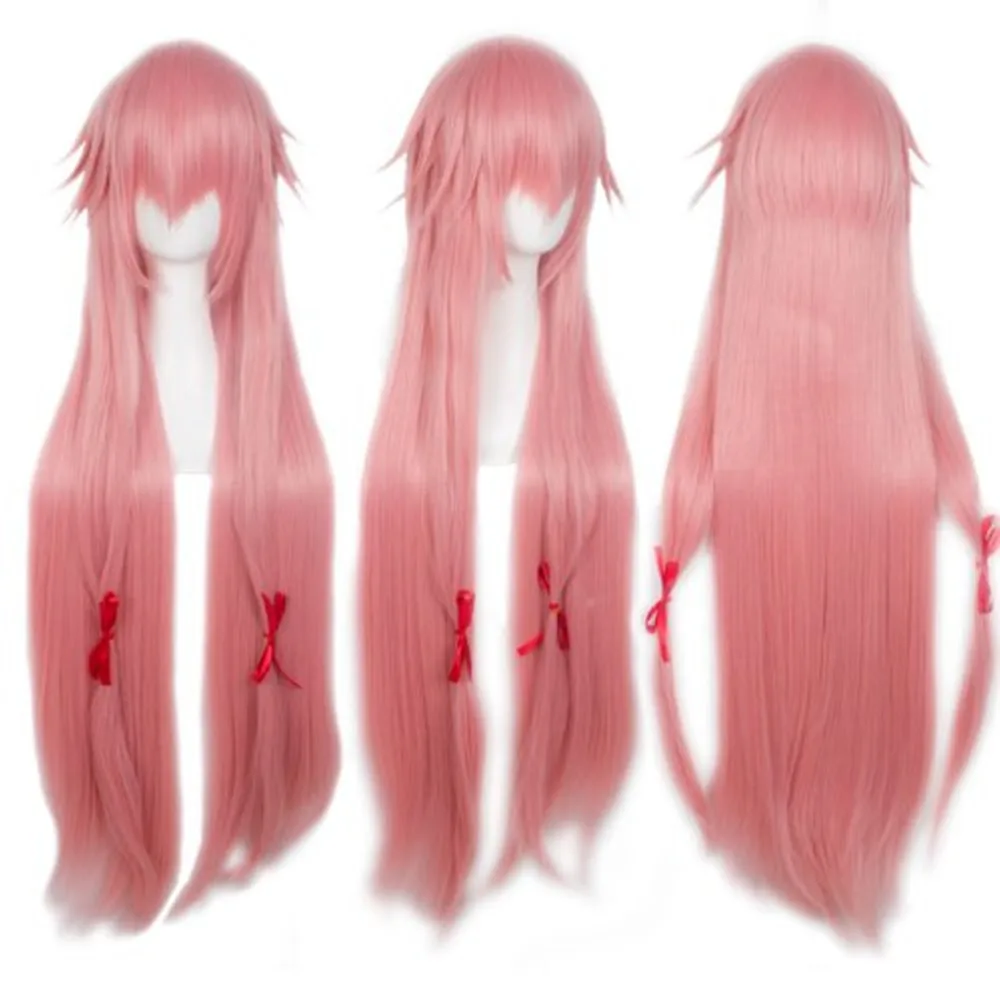 Anogol аниме дневник будущего Gasai Yuno Mirai Nikki Длинный розовый прямой синтетический