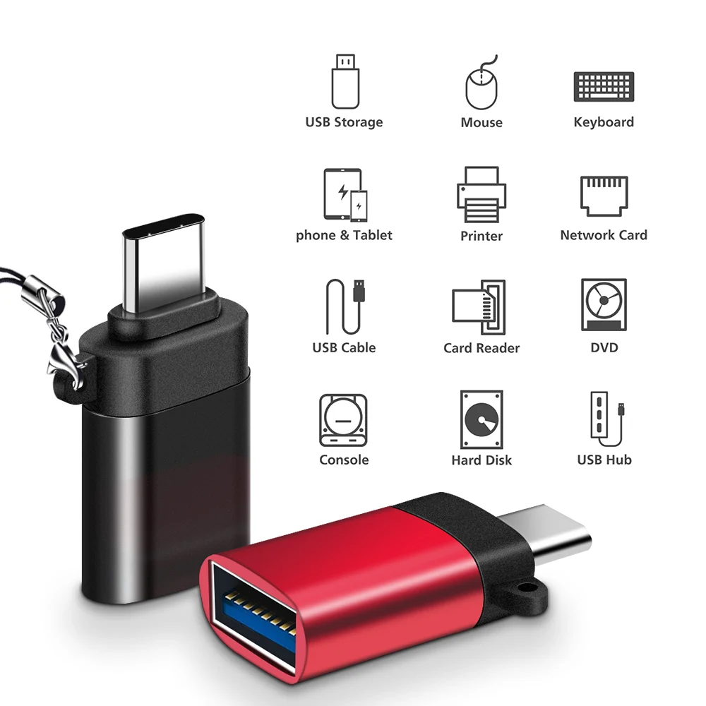 3 шт. usb type C OTG адаптер для Xiaomi mi Note 10 9 8 Red huawei P30 Pro samsung S10 S9 S8 Oneplus 7 One Plus 7T 6T USBC Tyepc |