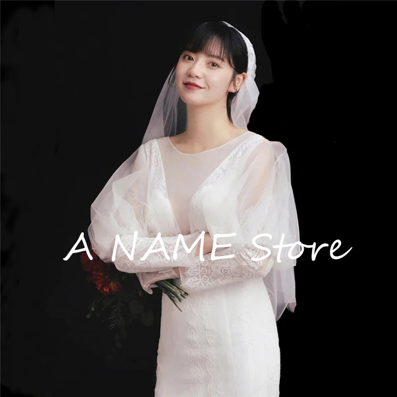 Винтажная Тюлевая Фата для невесты белая или цвета слоновой кости длиной 1 5 м свадебная вуаль с длинными