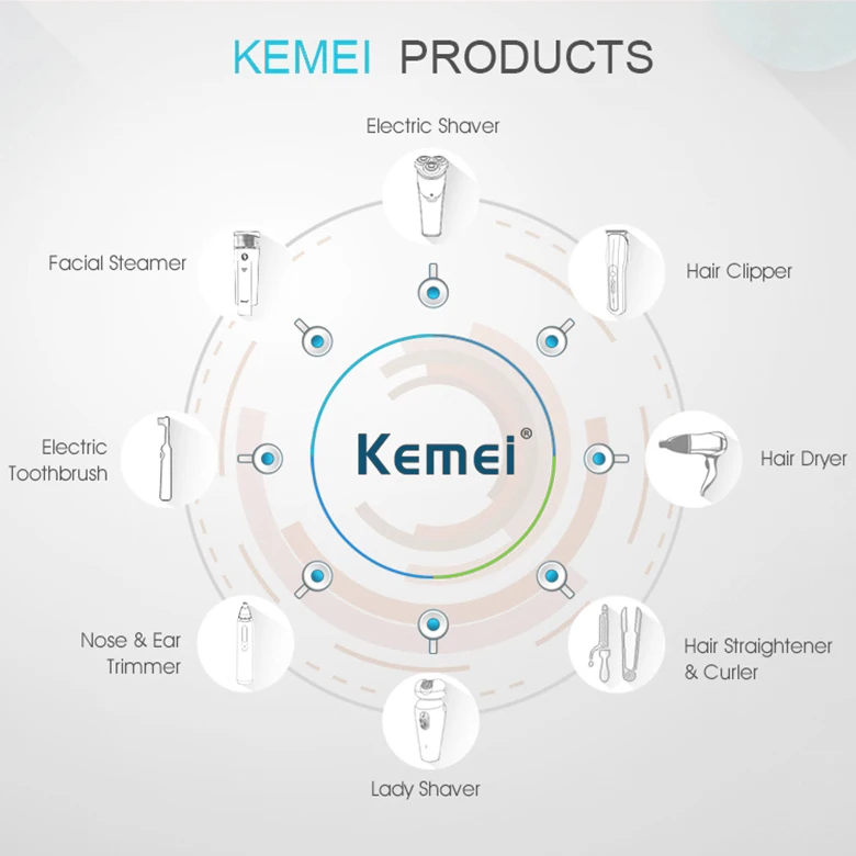 Kemei Km 1010 тройной 3 баррель керамический щипцы для завивки волос инструмент