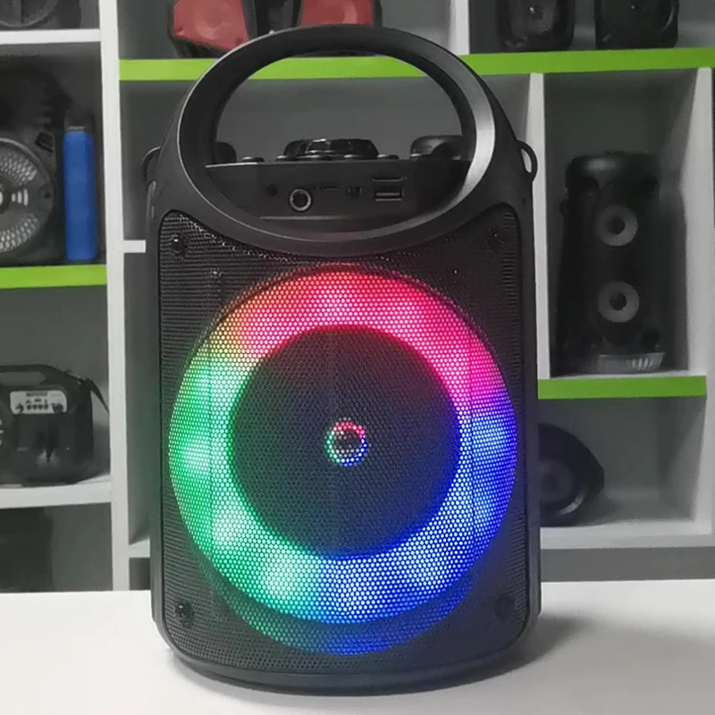 

Портативная Bluetooth-Колонка для караоке, беспроводной стерео сабвуфер RGB высокой мощности, уличная музыкальная колонка с поддержкой U-диска, TF-...