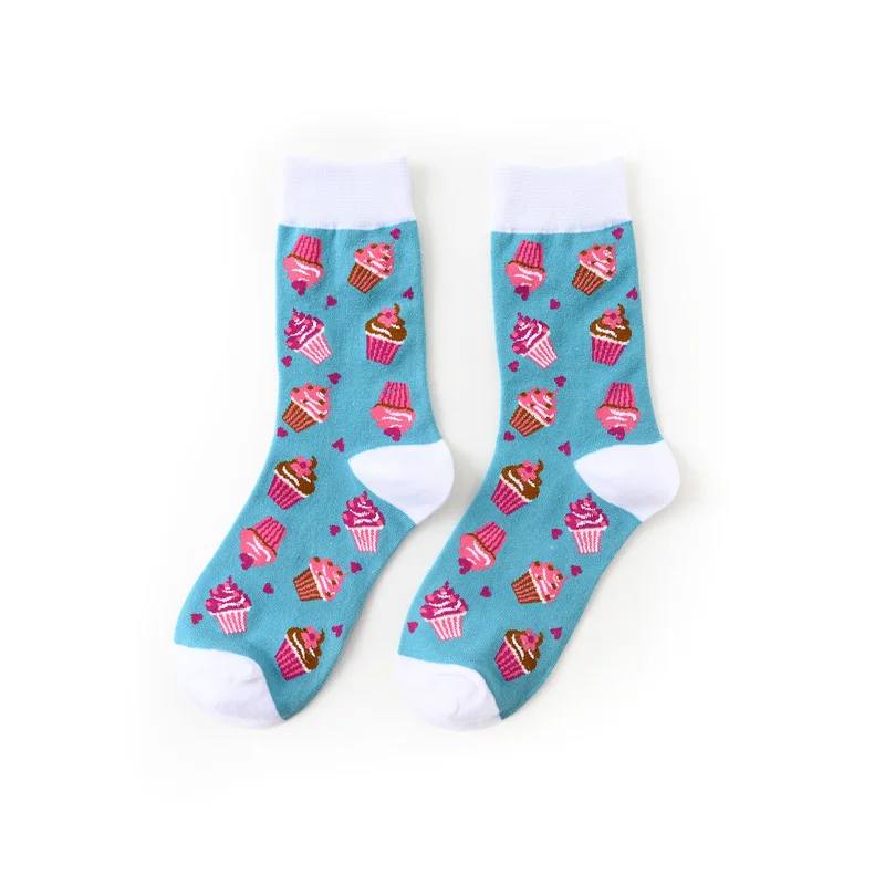 

Avocado Omelette Burger Sushi Apple Fruit Food Seafood Funny Socks Crew Cotton Socks Women Autumn Winter Happy Female Sokken