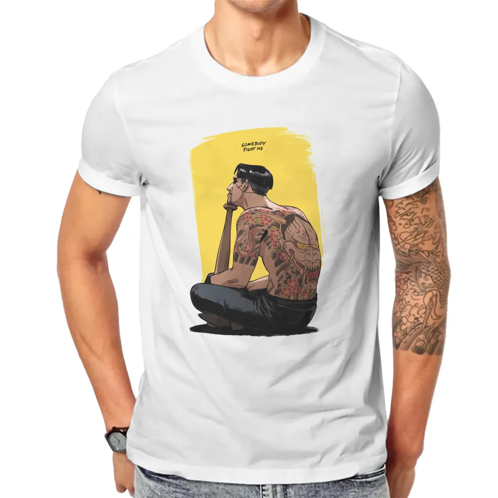 Yakuza Kiwami Majima Yumi Game TShirt for Men Yellow Soft Leisure Tee T Shirt High Quality New Design Loose