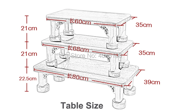Китайский чайный столик большого размера Античный Чайный Столик для балкона