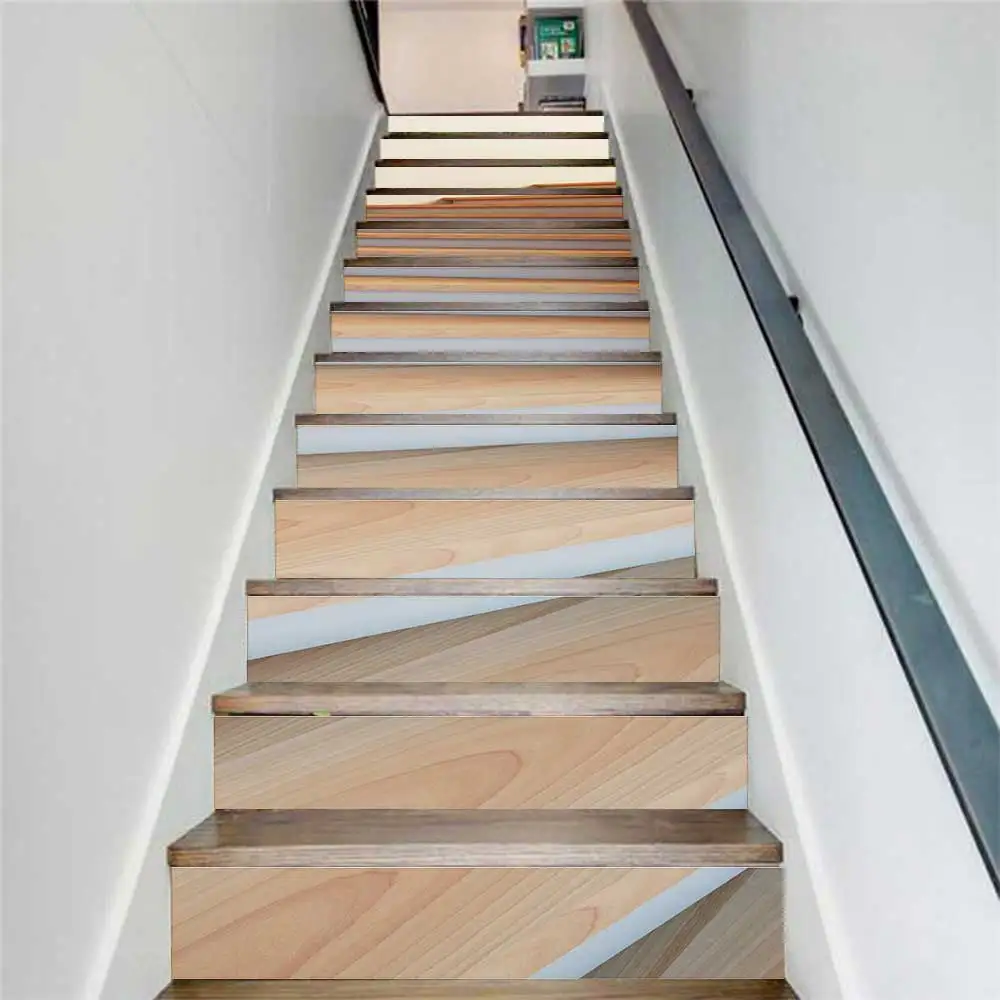 13 шт./компл. 3D креативные самоклеящиеся наклейки на лестницу и лестницу|Наклейки