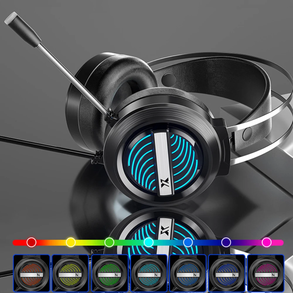 Новые игровые наушники USB Проводная 7 1 объемный звук стерео для геймеров с