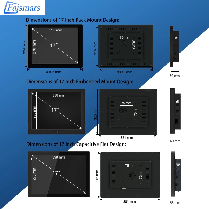 

17" Buckle Embedded Mount PC Desktop Computer With i7 6660U Touch Screen WIFI Panel PC Intel Wholesale Mini PC RS232 DDR Dua Lan