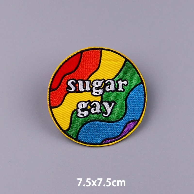 Радужные нашивки ЛГБТ Love Pride для одежды термоклейкие на одежду с текстовыми