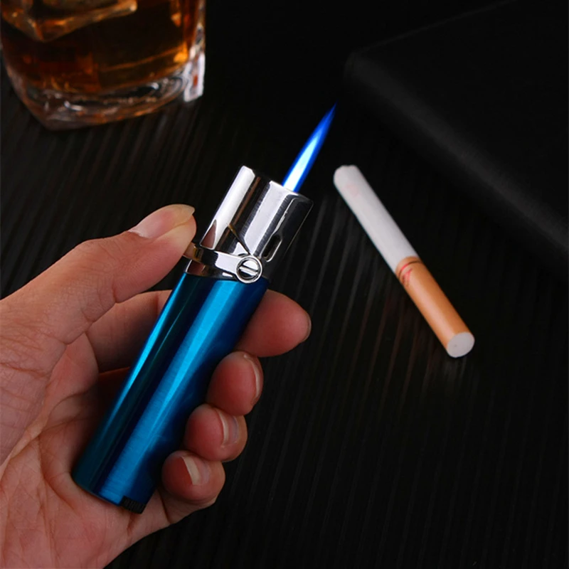 Новый ветрозащитный Цилиндр Фонарь Turbo легче чем газ бутан надувные прямые Flame