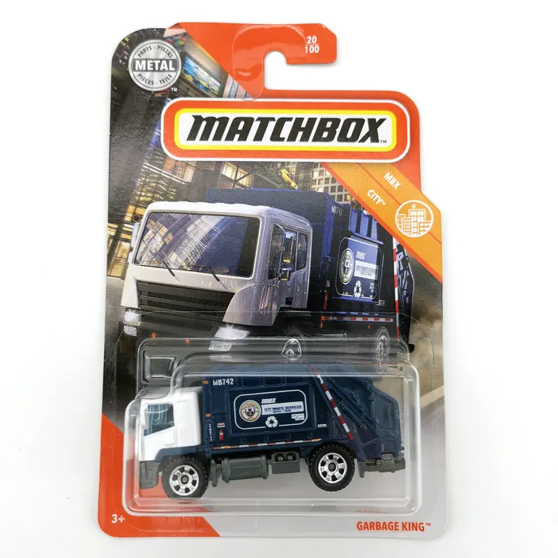 

2020 Matchbox Car 1:64 Sports car GARBAGE KING Metal Material Body Race Car Collection Alloy Car Gift