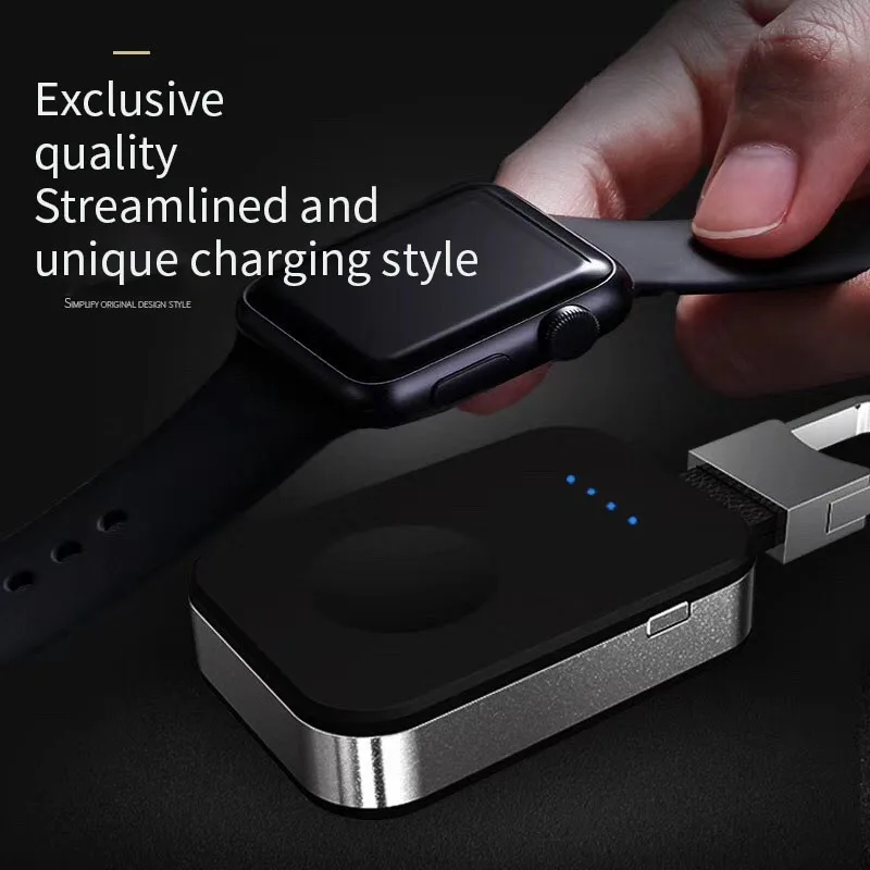 Портативное беспроводное зарядное мини устройство power Bank для iWatch 1 2 3 4 Внешний