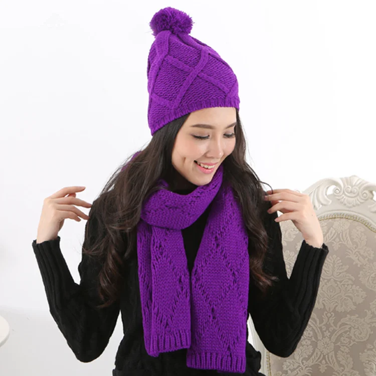Зимние шапки для женщин зимняя шапка женская новинка 2019 модный вязаный шарф