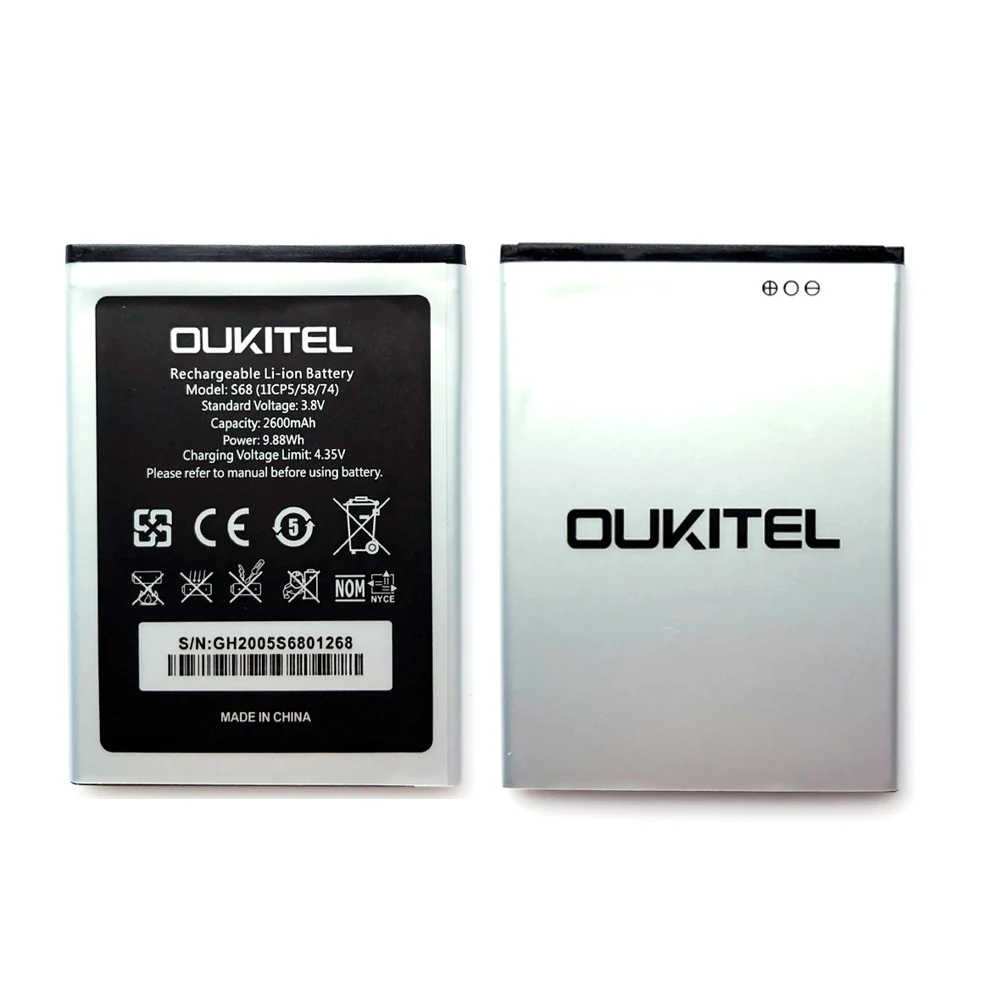 100% оригинальный новый аккумулятор 2600 мАч для OUKITEL S68 / C16 Pro мобильный телефон в