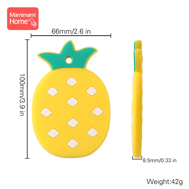 1 шт Детские Прорезыватель для зубов ананас силиконовая BPA бесплатно
