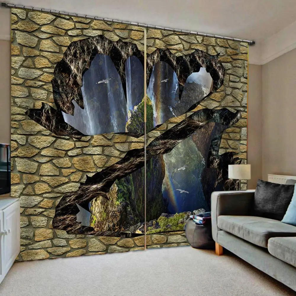 Шторы с высокой горностью зернистые занавески 3D роскошные затемняющие Оконные