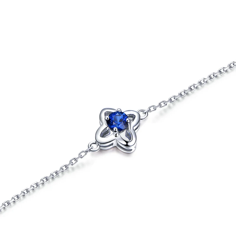 MLZB женские браслеты из чистого золота 18 карат с натуральным сапфиром Изящные