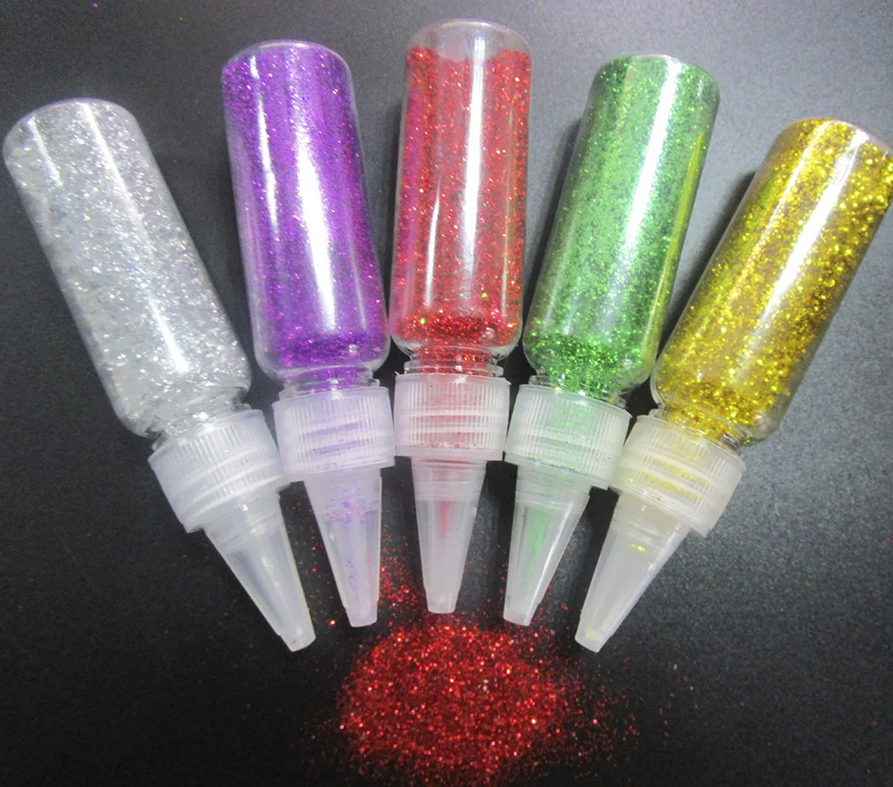 Пигмент для ногтей в 1 флаконе золотистого/серебристого цвета макияжа лица теней