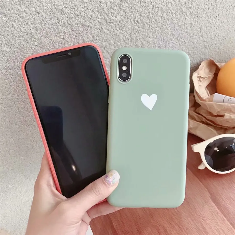 Глазурь Любовь Сердце задняя крышка funda для iPhone 7 plus Чехлы Apple X XR XS MAX 8 coque 6 6s |