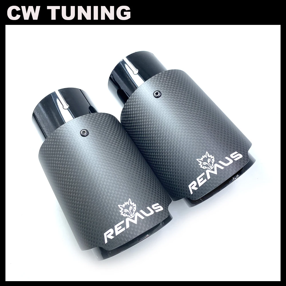 Матовая черная труба из углеродного волокна REMUS для нержавеющей стали