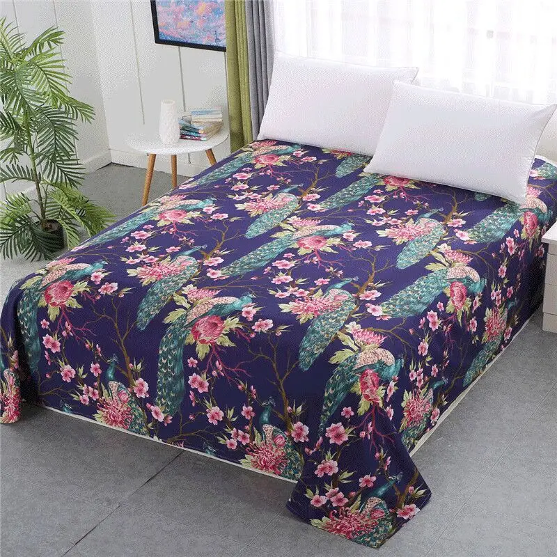 1 шт. плоская Простыня из 100% полиэстера Высококачественная простыня с принтом